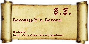 Borostyán Botond névjegykártya