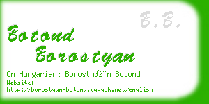 botond borostyan business card